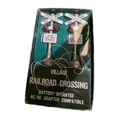 Dept 56 Village Railroad Crossing Signs 2-Piece Set