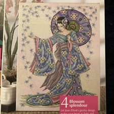 Joan Elliott blossom splendour oriental geisha Cross Stitch Chart