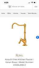Italian brass Acqui filter kitchen faucet- Rohl
