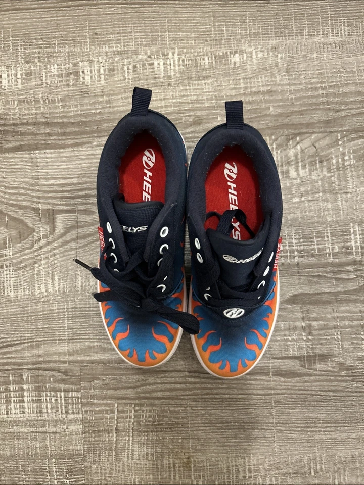 Zapatos de Skate Heelys Pro 20 Estampado Talla NIÑOS Jóvenes 3 Negros Lona Llamas Foto 3 de 4