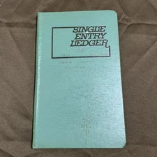 VINTAGE Hand-Written Farm Income Ledger | 1976-1977 Crop Records Ephemera