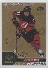 2022 Team Canada Juniors Women's WC Gold Dots Foilboard 8/25 Victoria Bach 1r5