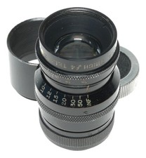 Bell Howell 3 inch f/4 Telate Cine Lens C-Mount for Bolex Beaulieu