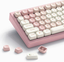 Pink PBT Keycaps Set for Cherry MX Mechanical Keyboards - Dye-Sublimation