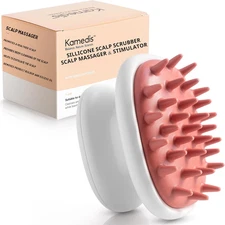 KAMEDIS Scalp Massager Brush - Silicone Gentle Scalp Scrubber, Exfoliator & Hair