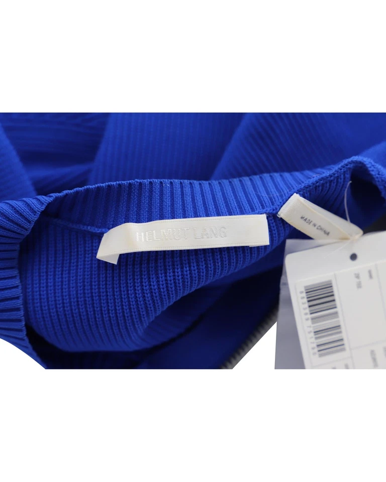 Preloved Helmut Lang Vintage Ribbed Knit ZipUp Top Women Blue T-Shirts Foto 4 de 4