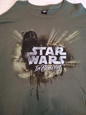 Star Wars In Concert T-shirt XXL Green, Printed Front Back 2010