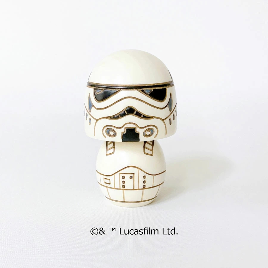 Stormtrooper Star Wars Japanese Kokeshi Doll Handmade Wood Figure Usaburo