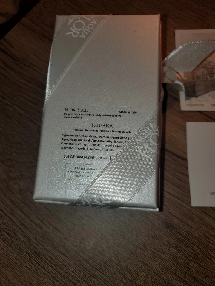 Perfume Aqua Flor Tzigana Firenze, IT 30 ml (vainilla, almizcle blanco, etc.) ¡Raro! Foto 2 de 3