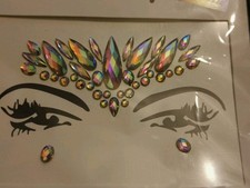 Face Gems Adhesive Glitter Jewel Stickers Festival Rave Party Body Make Up