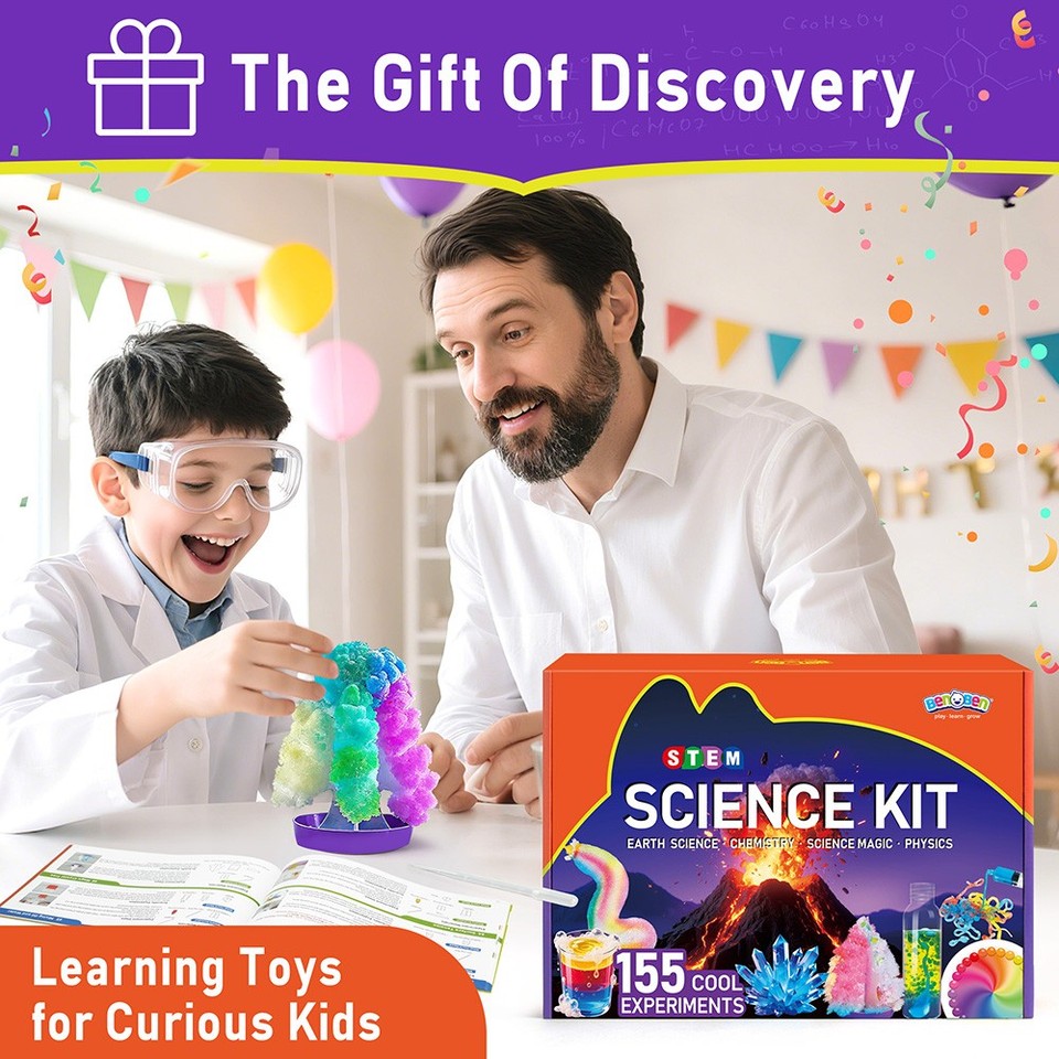 155 Experiments Science Kits for Kids STEM Educational Toy Physics ...