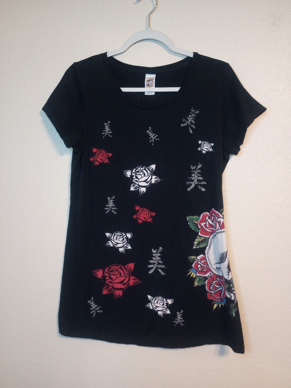 Ed Hardy by Christian Audigier Women's T-Shirt Size L Vintage Y2K Tattoo Rare