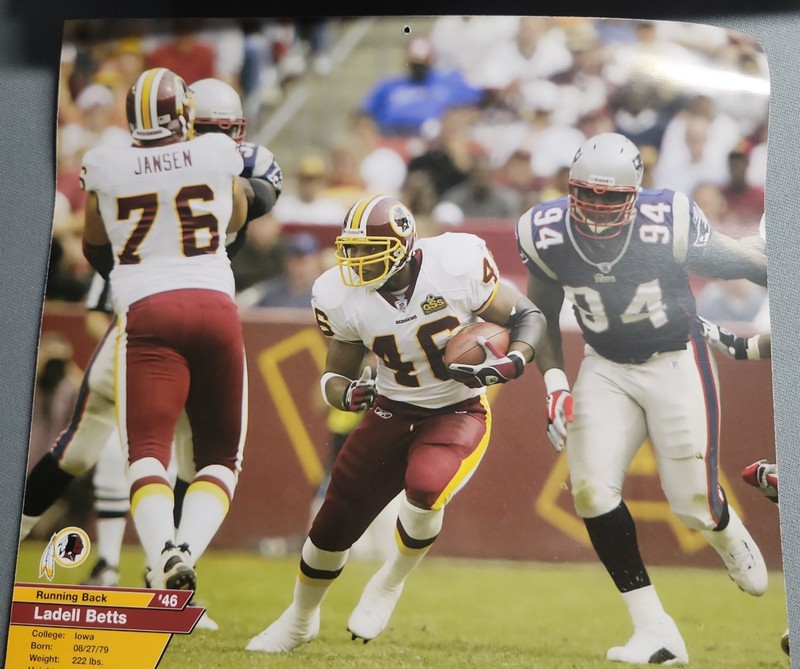 WASHINGTON REDSKINS 2005 TEAM CALENDAR 