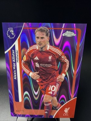 alexis mac allister 2026 Topps Chrome Premier League Purple Raywave /75