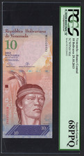 Venezuela 10 Bolivares 29-10-2013 P90d Uncirculated Graded 68