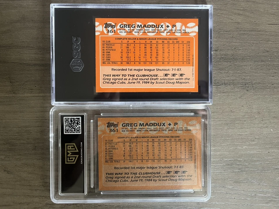 Greg Maddux lote de 50 - 1988 Topps Tiffany SGC 9.5 💎 - Inserções ALTA QUALIDADE QUASE PERFEITO - Imagem 4 de 4