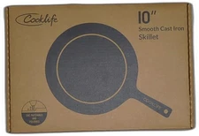 Cooklife 10 Inch Lightweight Pre-seasoned Cast Iron Skillets With Handle Cover