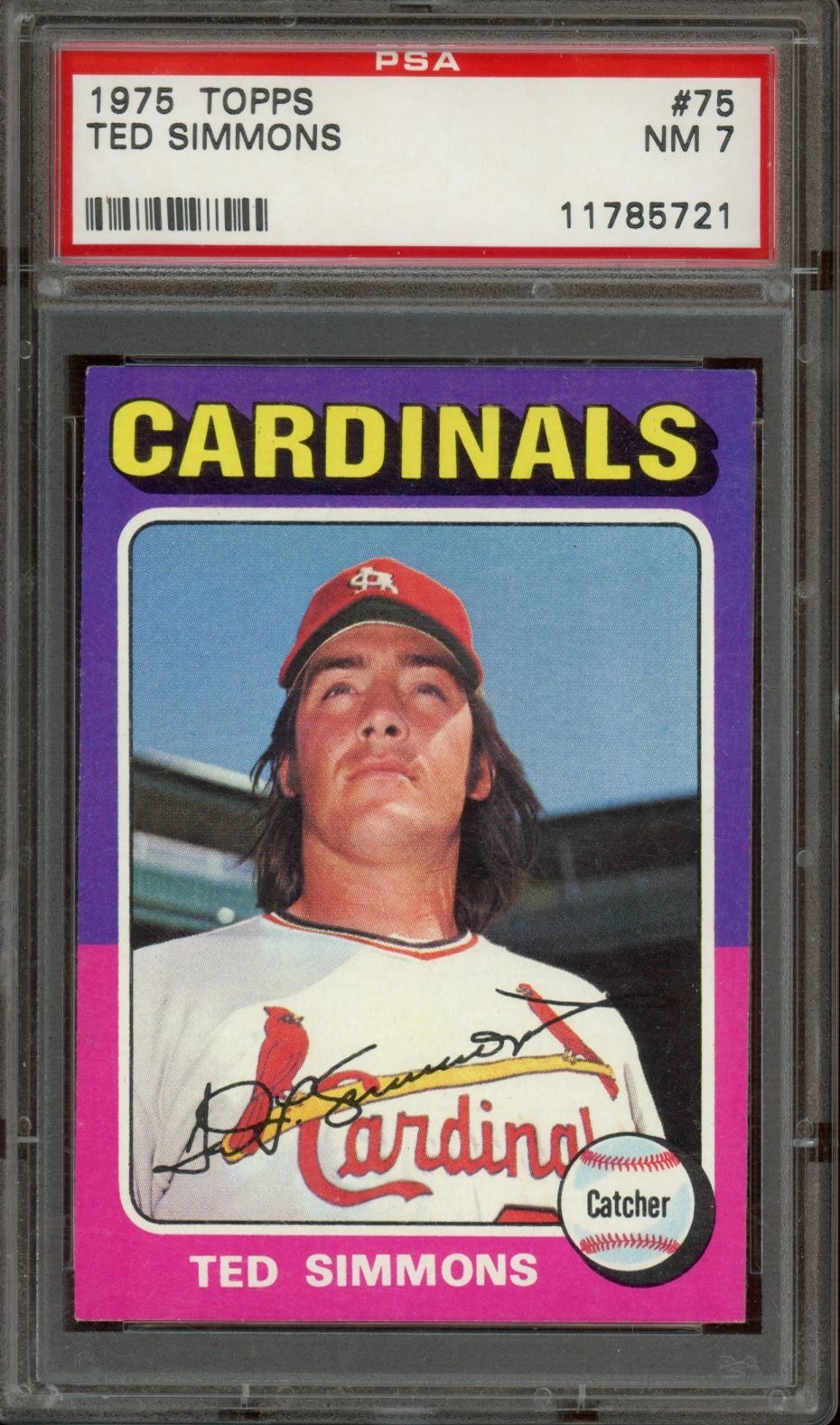 1975 Topps #75 Ted Simmons *PSA 7 (NM) *St. Louis Cardinals *HOF