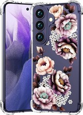 Clear Cute Case for Samsung Galaxy S26 - Rugged Phone Cover Skin with Flowers