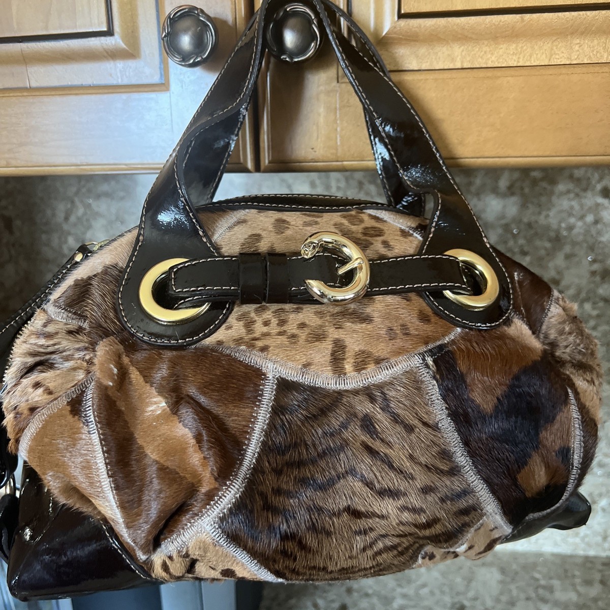 francesco biasia handbag Animal Print hide leather purse bag | eBay