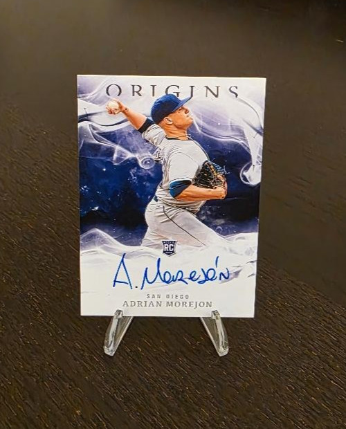 2020 Panini Chronicles - Origins Signatures Adrian Morejon #36 (AU, RC)