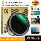 K&F CONCEPT Variable Fader ND2-32 & CPL Filter 2in1 49/52/55/58/62/67/72/77/82mm