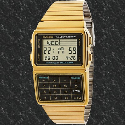 CASIO Vintage Retro Calculator Data Bank Gold DBC611G DBC-611G-1D