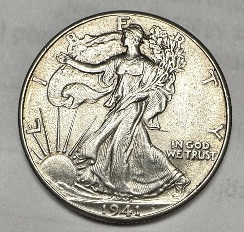 1941 P walking Liberty Half Dollar EF45. .. Free S&H