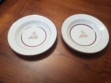 Coppia piatti anni 30 ,Richard Ginori , decoro Giò Ponti.