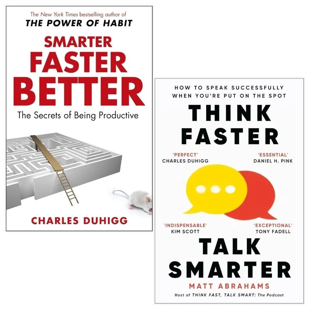 Think Faster, Talk Smarter,Smarter Faster Better 2 Books Collection Set