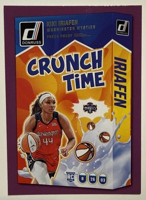 2025 Panini Donruss WNBA Crunch Time Press Proof Purple Kiki Iriafen #20 (RC)