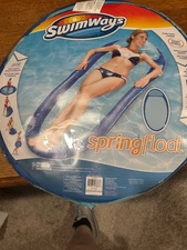 SwimWays Spring Float Recliner – Mesh Bottom Lounge – Portable Pool Float