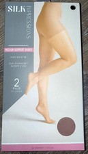 Silk Impressions  2 Pair Women's Pantyhose Cocoa 30 Denier Sheer  3XL