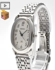 Vintage 1999 [Exc+5] SEIKO Noie 1F21-5B70 Silver Oval Women's Quartz Watch JAPAN
