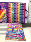 LISA FRANK TRIFOLD PORTLOLIO & STICKER PAD ( used )  UNICORN  RAINBOW — photo 3
