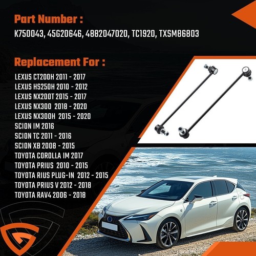 Front Stabilizer Sway Bar Links Kit For Toyota Corolla iM Prius RAV4 2010-2018 - Imagen 3 de 15