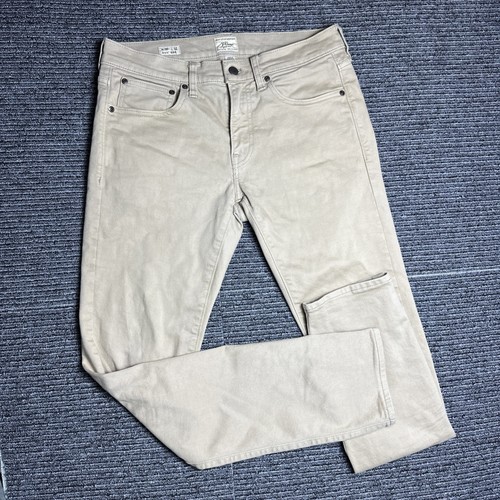Pantalon Chino J.Crew Homme 30x32 Beige Stretch, Slim Droit, Décontracté (E1589)