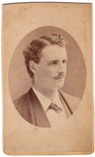 Antique CDV Handsome Man With Mustache In Suit NY NY