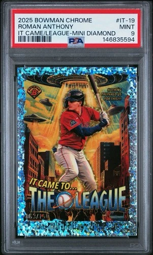 2025 Bowman Chrome Roman Anthony It Came to The League Mini Diamond /150 • PSA 9