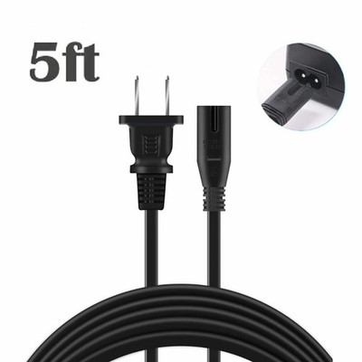 5ft 2-Prong AC Power Cord Cable Lead For Sony GTK-XB60 Portable Wireless Speaker