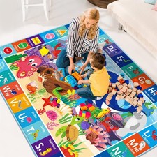 Baby Play Mat for Floor, ABC Kids Play Mat, Sea Animals Kids Rugs for Girls a...
