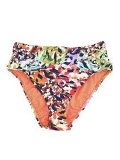 Bleu by Rod Beattie Women's Animal High-Waist Swim Bottom Swimsuit 12, Multi 