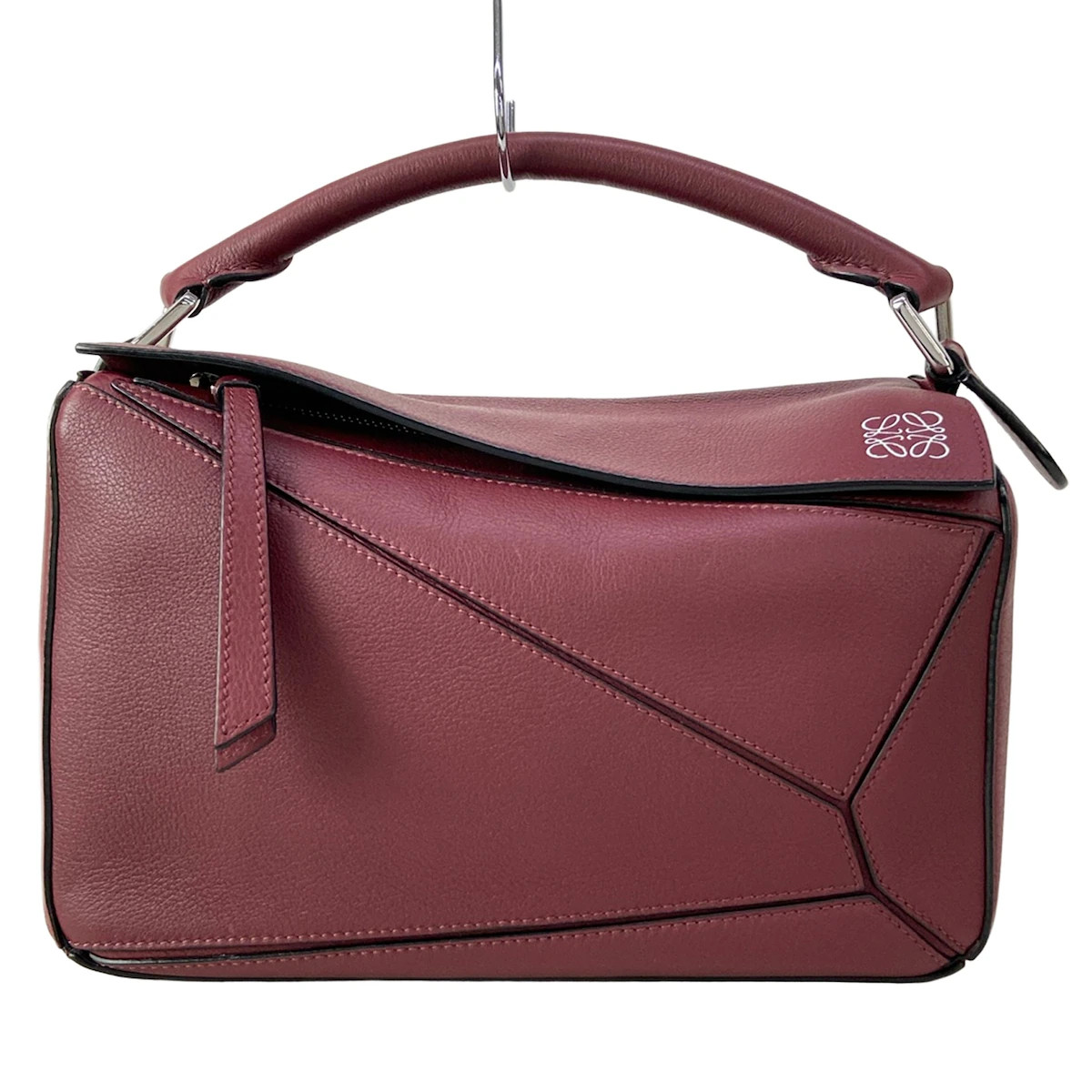 LOEWE Puzzle Bag Small 322.30.S21 Bordeaux Classic Calf Handbag