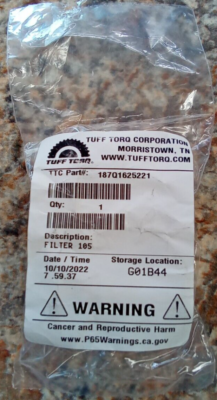 New Genuine Tuff Torq Transmission Hydro Oil Filter 105