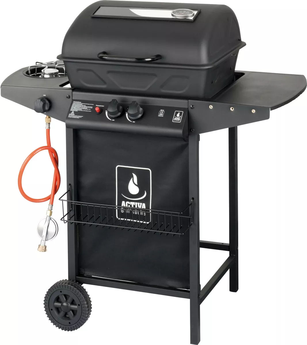 ACTIVA Grill Lavastein Gasgrill, Gasgrill Grillwagen Lavagrill 