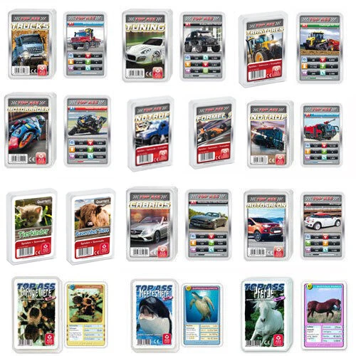 Quartett ASS Kartenspiel Auto Motorrad Traktor Tiere Züge Schiffe Pferde Dinos