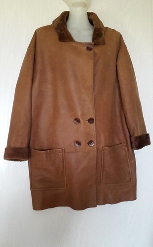 ARMAND VENTILO MANTEAU EN PEAU LAINÉE VÉRITABLE FR40- EU38 PRIX BOUTIQUE €1860 - Picture 3 of 11
