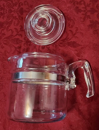 Vintage Pyrex 4 Cup Flameware Percolator Coffee Pot - Made In USA !! READ ***