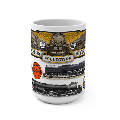Union Pacific Big Boy 414 And 844 Railroad Coffee 15 Oz Mug Collection, Train