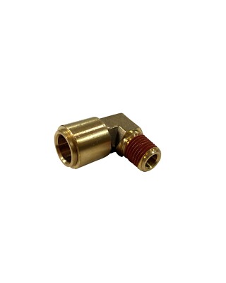 1/2'' Tube O.D. x 3/8'' MNPT Heavy Duty Brass 90° Fixed Elbow Push-In Connector